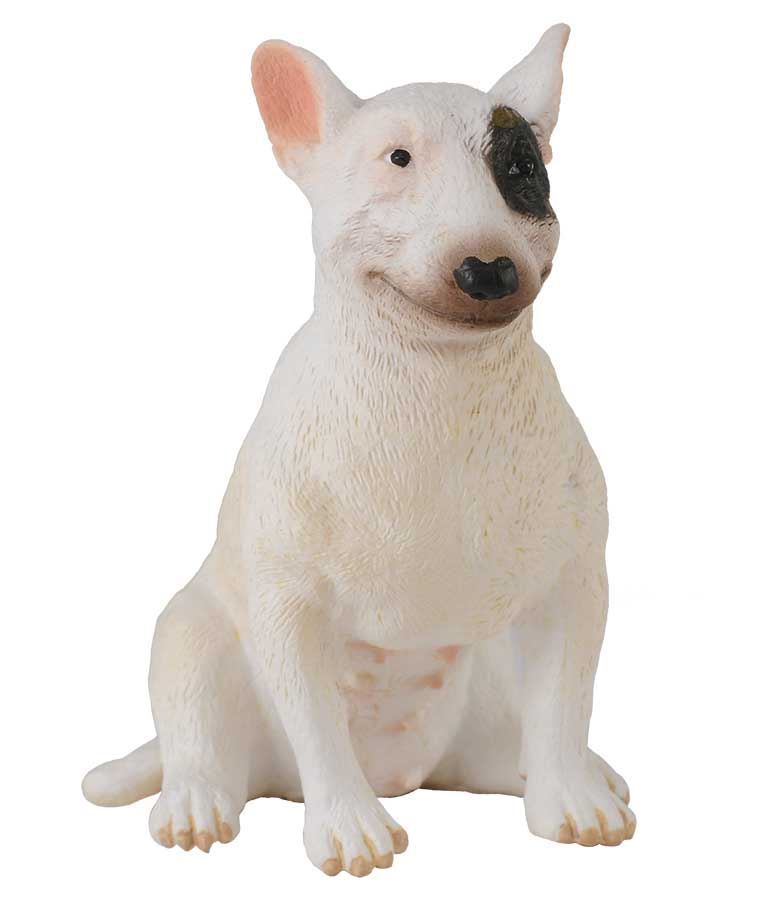 Bull terrier hembra sentada - Imagen 1