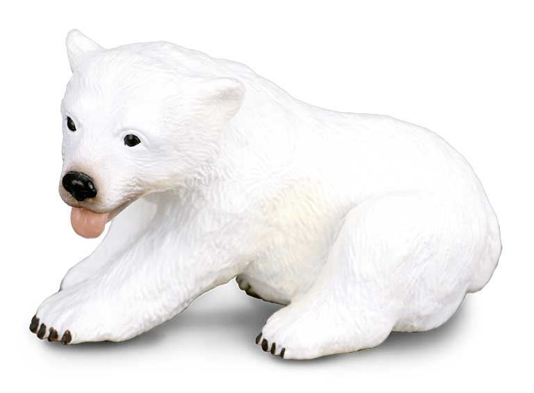 Cachorro de juguete oso polar sentado - Imagen 1