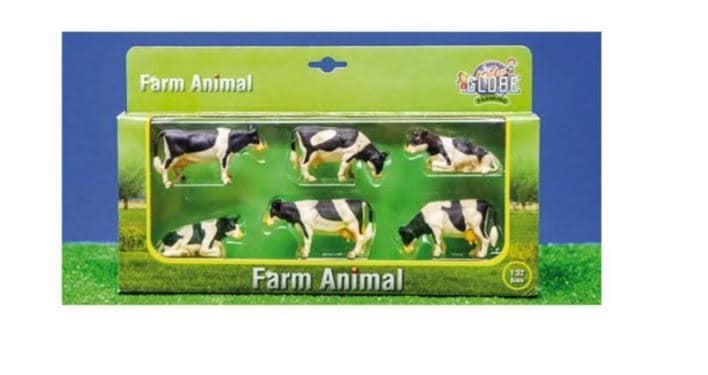 Set De 6 Vacas Frisonas Esc 1:32 - KIDS GLOBE 70009 - Imagen 1